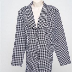 Allison Woods Black and White Overcoat